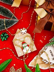 1 Roll Multi-Color Pearl Beaded Garland String, Faux Pearl Rope, Suitable For Christmas Tree, Wreath, Gift Wrapping, Wedding, Party, DIY Handmade Decoration - Multicolor - View 10