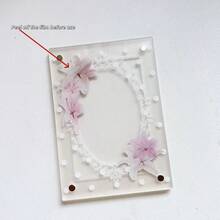 Khung ảnh thẻ acrylic in hoa trang trí, giá trưng bày và lưu trữ thẻ ảnh, khung bảo vệ thẻ trong suốt, phù hợp để trưng bày trên bàn và bảo quản thẻ - A - Xem 2