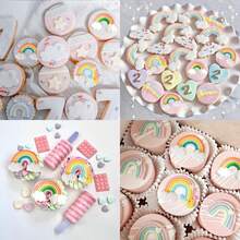 Rainbow Cloud Silicone Mold Non-Stick Fondant Candy Chocolate Baking Tool For Cake Decoration DIY - Light Grey - View 8