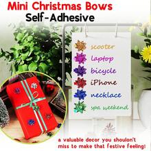 30/50/100/200 Christmas Gift Bows, 2-Inch/3-Inch New Year Ribbon Bows, Self-Adhesive Small Gift Bows For Packaging, Various Star-Shaped Metal Bows (In Random Colors) - Bow Star Flower - View 3