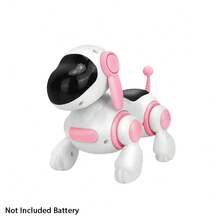 Perro robótico interactivo y educativo para niños, un juguete electrónico que puede caminar, gatear, cantar, reproducirúsica, emitir luces y sonidos, y ofrecer diversión y aprendizaje interactivo. - Azul - Ver 2