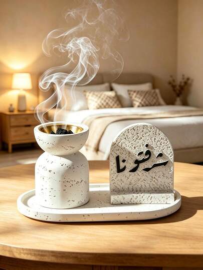 مجموعة مبخرة بخور بتصميم بسيط، مبخرة البخور وزينة ديكور المنزل. مناسبة لغرف النوم وغرف المعيشة والمكاتب واستوديوهات اليوغا والحفلات لإضفاء أجواء أنيقة. هدية رائعة للعطلات والعودة إلى المدرسة والتخرج، هدية مثالية للصديقات.