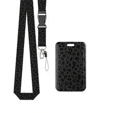 1pc Fashion Leopard Print Teacher ID Badge Holder With Detachable Lanyard, Neck Strap For Medical And Office Use, Vertical Business Card Protector, Anti-Drop Key Chain, Camera Pendant, Phone Lanyard, Suitable For Office Workers, Teachers, Nurses, Men And Women - Colorful Version - View 15