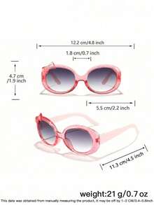 2pcs 3-8Y Girls Cute Bowknot Glitter PC Frame Fashion Eyeglasses For Party & Daily Dressing With Glasses Box - Multicolor - View 10
