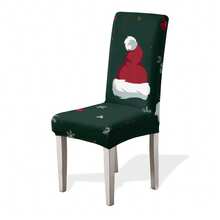 1/2/4/6pcs Christmas Print Chair Covers, Cartoon Holiday Atmosphere Decorative Dust-Proof Elastic Full-Coverage Chair Covers - Multicolor - View 21