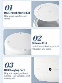 1pc 50Hz Ultrasonic Toothbrush Cleaner, 3 Modes With Digital Timer, Suitable For Cleaning Dentures, Night Guards, Braces, Toothbrushes, Jewelry And More - Ultrasonic Cleaner - View 9