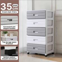 EZIFY 4/5/6-Tier Drawer Storage Cabinet, Modern Minimalist Design, Space-Saving Multi-Drawer Organizer, Portable Unit For Keys/Masks/Small Items, For Entryway/Hallway/Bedroom. - 6-tier White/Grey - View 10