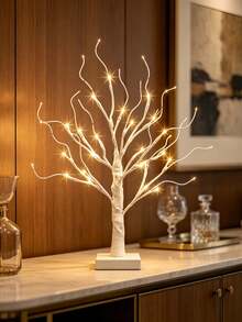 1pc/2pcs 60CM White Birch Tree Lamp LED Desktop Tree Light USB & Battery Powered Home Christmas Wedding Party Decoration - Warm White - View 12