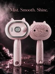 Portable Electric Mist Hair Brush With One-Touch Self-Cleaning Function, Fine Mist Evenly Moistens Hair Strands To Help Detangle And Reduce Dry Brushing Pulling, Suitable For Straight, Curly, Long, And Short Hair For Daily Styling And Grooming, Home, Travel, And On-The-Go Use To Easily Keep Hair Neat And Smooth - Multicolor - View 5