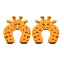 2pcs Safety Door Finger Pinch Guard, Cute Giraffe Foam Door Hinge Cover, Prevent Door Closure Finger Protector For Home Safety - A - View 7