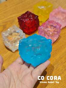 [Squishy] Glacier Giant Transparent Cheese Ruirui Squeeze Toy, Multi-Texture Soft Mochi Stress Relief Toy, Slow Rebound Pressure Relief Sensory Toy Decoration, Anxiety Relief Hand Fidget - Multicolor - View 18