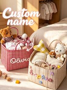 Customized Text Easter Basket, Personalized Easter Basket, Customized Bunny Basket,Easter Holiday Decor, Personalized Easter Basket With Name, Letter Combination Basket, Customized Rabbit Basket - Multicolor - View 3