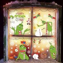 The Grinch 8pcs Christmas Static Window Stickers, Merry Grinchmas Holiday Static Decals, Glue-Free Reusable Glass Stickers For Christmas Home And Shop Window Holiday Decoration - Multicolor - View 3