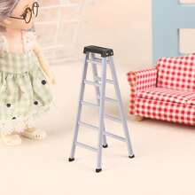 escalera de plástico a escala 1:12 para la decoración de muebles de casas de muñecas, accesorios para la construcción de microescenas y para jugar y exhibir en casas de muñecas. - 1 Pieza - Ver 4