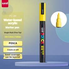 UNI NEW PACKAGE Paint Marker Pen Set And Single PC-3M 0.9-1.3mm Water Based Colors Permanent Acrylic Pen Graffiti Art Supplies Back To School - 3M 0.9-1.3MM - View 18