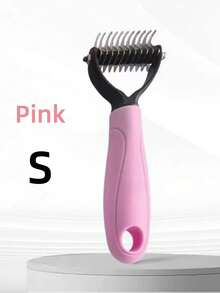 1pc Stainless Steel Pet Deshedding Comb, Suitable For Cats And Dogs, Double-Sided Undercoat Rake, Easily Remove Knots And Tangles, Suitable For Long-Haired And Thick-Haired Pets, Efficient Deshedding Brush - Multicolor - View 14