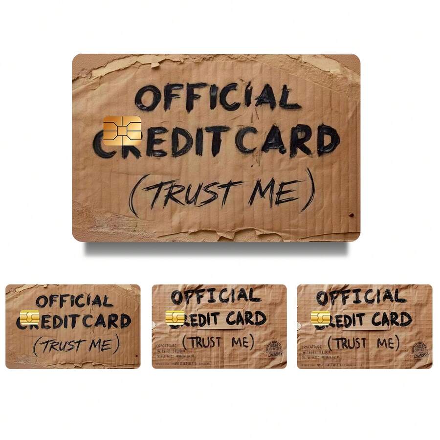 4pcs Colorful Credit Card Skin Stickers, Waterproof Scratch-Resistant Durable Personalized Decorative Protective Stickers, Suitable For Credit Cards/Debit Cards/Transit Cards - C-multicolor - View 1