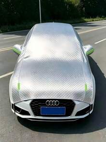 1pc Car Half Body Cover Front Windshield Sunshade, Universal All-Season, Sun Protection & Heat Insulation, Full Window Coverage, Reflective Aluminum Film, UV Protection, Easy To Install And Remove - A - View 3