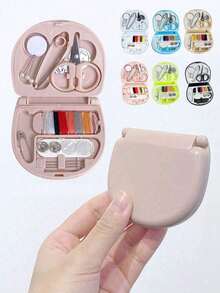 Portable Mini Sewing Kit, Foldable Design, Suitable For Beginners, Travelers And Emergency Clothing Repair; Includes Sewing Supplies And Accessories, Ideal Gift And Travel Essential. - Multicolor - View 1