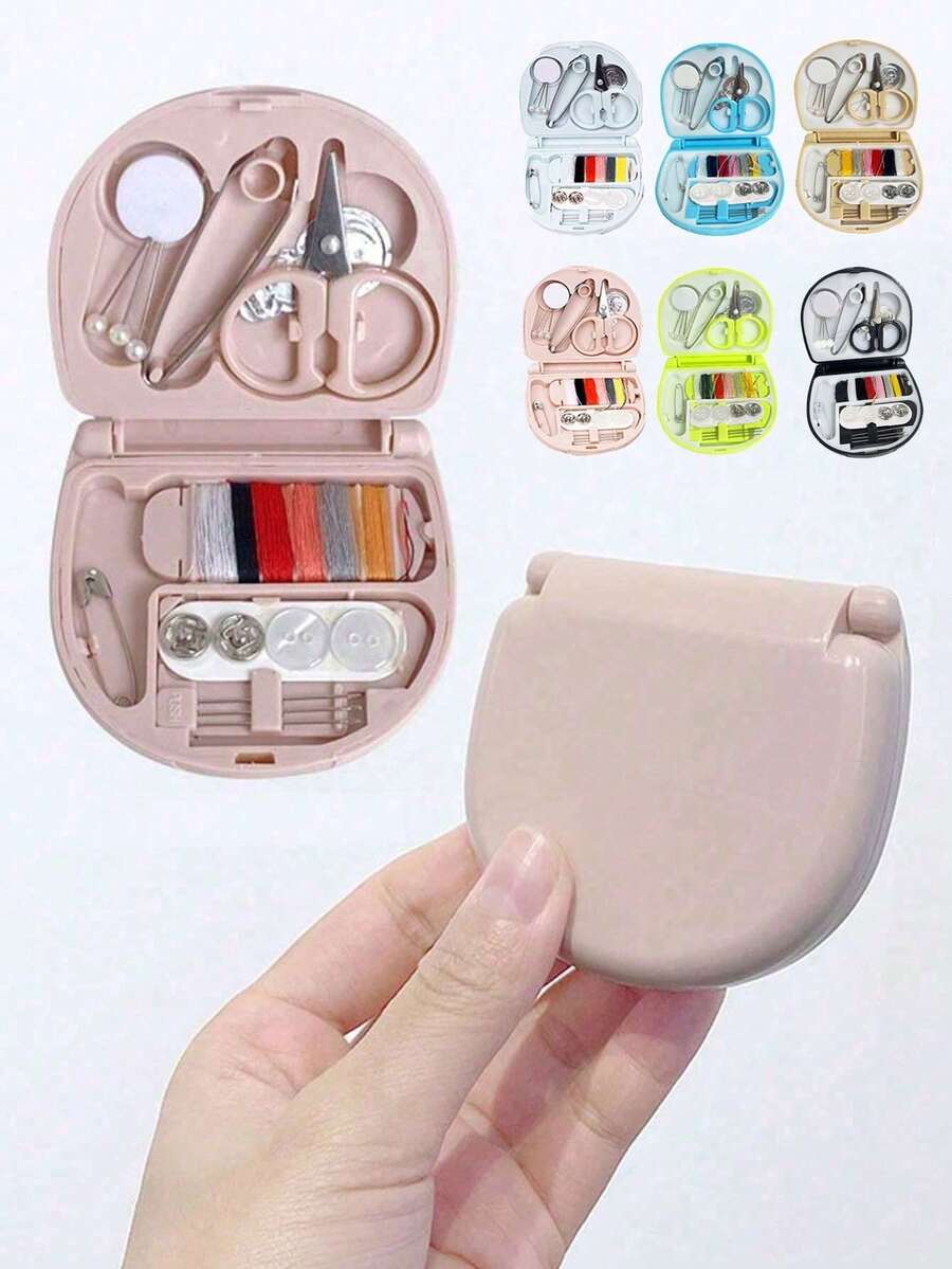 Portable Mini Sewing Kit, Foldable Design, Suitable For Beginners, Travelers And Emergency Clothing Repair; Includes Sewing Supplies And Accessories, Ideal Gift And Travel Essential. - Multicolor - View 1