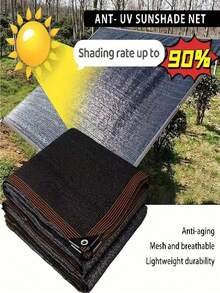 12 Pin Shade Net 90% Shade Rate, HDPE UV Protection Shade Cloth, Outdoor Privacy Fence Screen For Greenhouse, Garden Patio, Lawn, Dog Kennel, Pergola Porch, Easy Installation - Includes Pull Cord - View 1