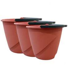 kit 3 baldes - rosa