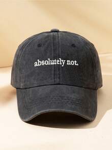 MAKEFGE 1pc Unisex Absolutely Not Embroidered Baseball Cap, High Quality Classic Washed Vintage Baseball Cap, Soft Comfortable Sweat-Absorbent Breathable Outdoor Casual Sports Adjustable Sun Hat - A - View 14