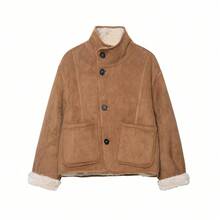 DEEKA Autumn/Winter New Women's Fashion Reversible Jacket, Versatile European And American Style Spring - Apricot - View 9