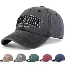 1pc Men's NEW YORK Letter Baseball Cap, Adjustable Sun Protection Casual Hat, Suitable For Outdoor Travel, Beach, Party In Autumn And Winter - Multicolor - View 9