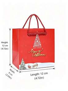 1 Set Christmas Apple Shaped Jewelry Gift Box With Red Christmas Eve Gift Bag, Can Hold Rings, Necklaces, Bracelets, Earrings. Romantic Holiday Surprise Gift For Girlfriend, Suitable For Proposal, Anniversary, Birthday. - Jewelry Box - View 5