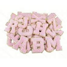 1/26pcs Chenille A-Z Gold Edged Letter Embroidered Patches, Self-Adhesive, Suitable For Cosmetic Bags, Coin Purses, Jeans, Clothing, Etc. - Multicolor - View 44
