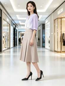 女款尖頭後扣性感高跟鞋，銀色水鑽單條帶露背高跟鞋，優雅法式風涼鞋，春夏高跟拖鞋（尺寸偏小半號） - 紫色 - 查看 12