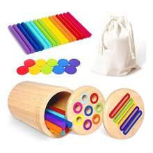 Juguete Montessori Madera Sensorial Educativo 1-3 Años - Multicolor - Ver 2