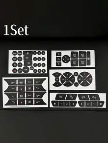 1 Set Car Interior Button Stickers Compatible With BMW Audi Control Buttons AC Center Console Repair - A - View 9