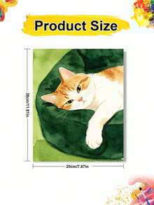 DIY Digital Oil Painting Kit - The Cat On The Sofa, Beginner Canvas Art Handmade Painting Craft, Home Decor For Living Room, Bedroom, Holiday Gift, Includes Painting Tools. - Sets - View 11