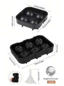1pc Large Round Silicone Ice Cube Mold, Reusable Ice Ball Mold ...