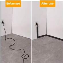 1pc 3 Meters X 5.5cm PVC Self-Adhesive Floor Cable Cover, Cable Management Concealer For Home Office Desk Cable Organization - Multicolor - View 8