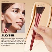 15pcs And 1pc Gift Makeup Brushes Set, Soft Dense Cosmetic Brushes For Foundation Powder Blush Eyeshadow Concealer Contour Highlight, Complete Face & Eye Makeup Brush Kit, Handles For Makeup Beginners And Daily & Party Makeup Application - Multicolor - View 5