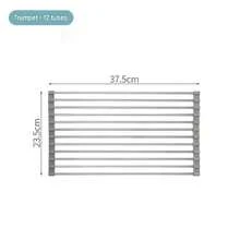 1pc Stainless Steel Expandable Drain Rack, Can Be Placed Over Sink, Black And Gray, With Adjustable Arms, A Fully Functional Kitchen Sink Storage Rack, Suitable For Vegetables And Fruits Kitchen Utensils Set, Can Be Used In Kitchen And Bathroom, A Great Gift For New Year And Christmas - Multicolor - View 13