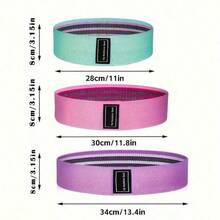 1pc/3pcs Set Leg And Hip Resistance Bands, Fabric Workout Loops For Yoga, Pilates, Home Exercise, Hip Strength Bands - Multicolor - View 9