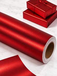 Matte Metallic Packaging Paper,Christmas Red Solid Color Paper, Gift Wrapping Paper, Perfect For Weddings, Valentine'S Day, Birthdays, Christmas, Bouquets, Metallic Texture Christmas Gift Wrapping Paper,DIY Christmas Decor Paper - Multicolor - View 1