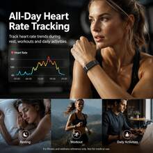 JIAYAOO Screen-Free Fitness Band For Men And Women, Lightweight Wellness Tracker With Heart Rate And Sleep Tracking, 10-Day Battery Life, App-Based Activity Insights, Minimalist Smart Bracelet For Daily Wear,Compatible With IOS & Android - View 8