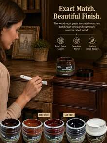 DIY Wood Stain Paste: Wood Color Filler For Refinishing Cabinet Doors And Floors - C - View 3