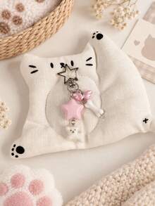 3pcs Cute Star Keychain,Kawaii 3D Star Flocking Animal Bone Charm, Wing Music Note Y2K Bag Charm Pendant For Handbag Purse Backpack Keys - Multicolor - View 4