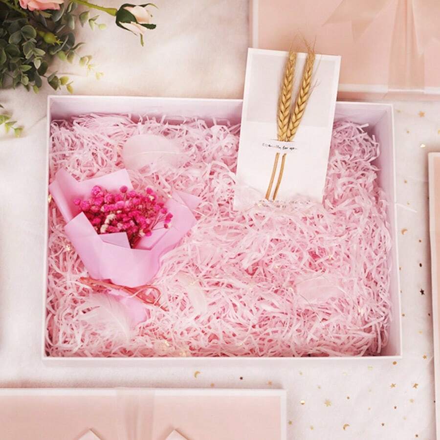 1 Package 100g Colorful Raffia Shredded Paper Filler For Chicken Nest, Wedding Gifts, Candy Boxes, Gift Packaging Mother's Day Graduation - Raffia - View 1