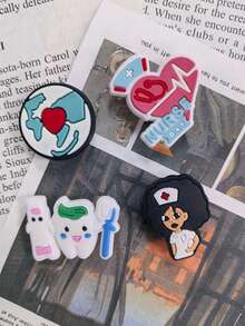 20PCS Medical Themed Shoe Charms, Cute Cartoon Healthcare Icons For Shoes & Bags - Multicolor - View 5