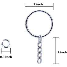 10/30/50/100pcs Metal Open Jump Rings Connector, Keychain Pendant Jewelry Making Accessories - Silver - View 4