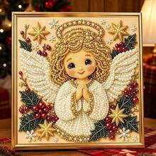 Christmas Pearl Painting, Christmas Semi-Circle Pearl Diamond Art Frame Set, Adult Pearl Diamond Painting Kit For Beginners, Gemstone Diamond Dotting Handmade, Home Wall Decor - Sets - View 5