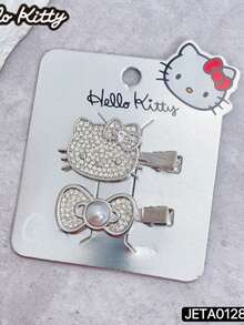 SANRIO Cute Hello Kitty Duck Mouth Hair Clip Sweet Seamless Bangs Side Clip Fashionable Cute Hair Accessory Hairpin - Multicolor - View 7