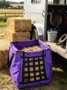 1pc Hay Storage Hanging Bag, Horse & Goat Hay Net Slow Feeder, Open Feeding Hole Hay Rack Storage Bag, Small Size May Be More Suitable For Goats And Sheep, Large Size Can Meet Horse Needs - View 5